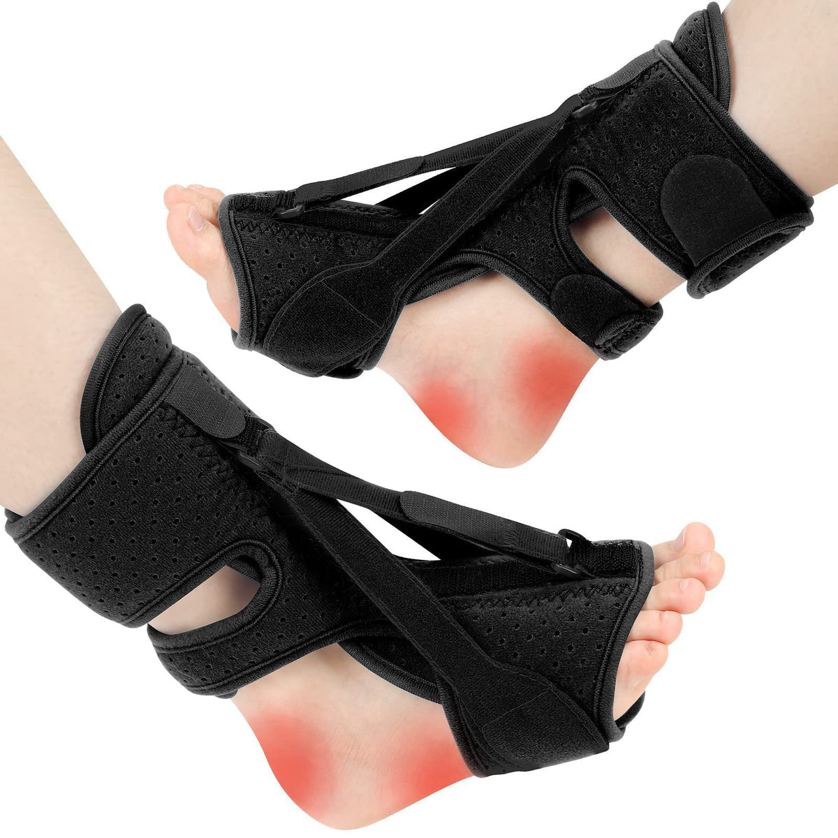 Adjustable Foot Drop Night Splint for Plantar Fasciitis Relief